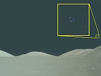 Images from the moon during the Apollo missions.