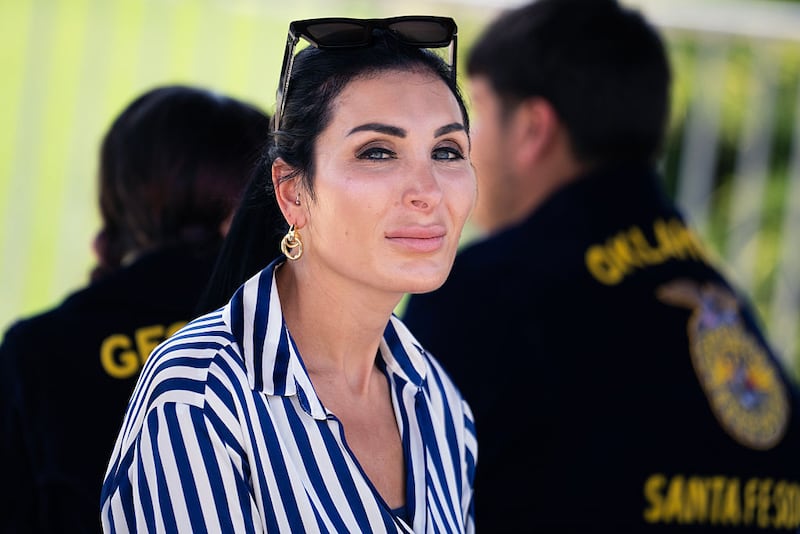 Laura Loomer is seen outside the U.S. Capitol on Thursday, June 12, 2025.
