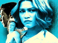 A photo illustration of Zendaya, Josh O’Connor, and Mike Faist
