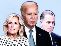 Collage featuring Jill, Joe, and Hunter Biden