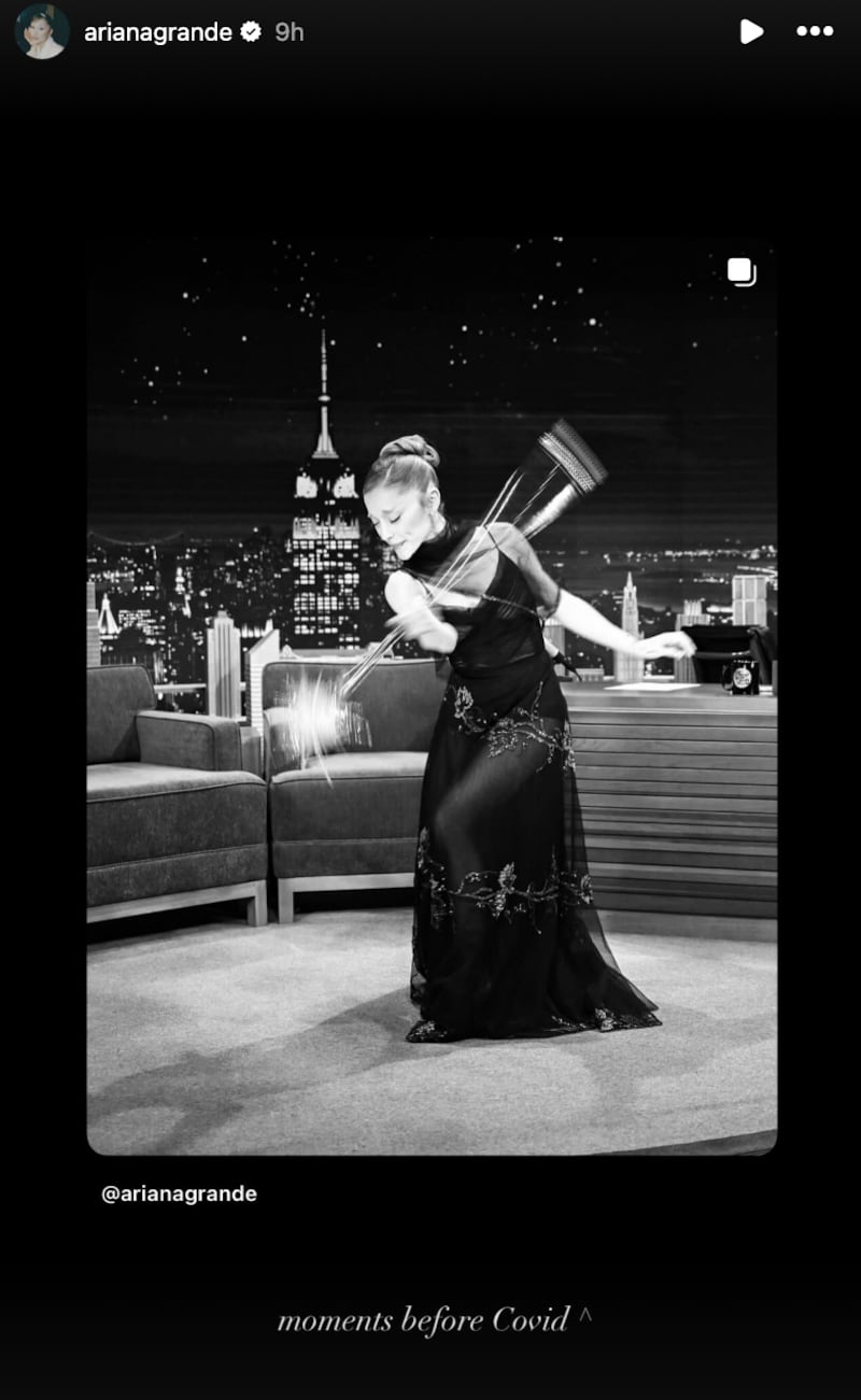 Ariana Grande Covid Instagram story