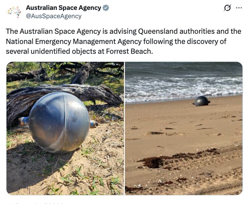 Australian Space Agency X post