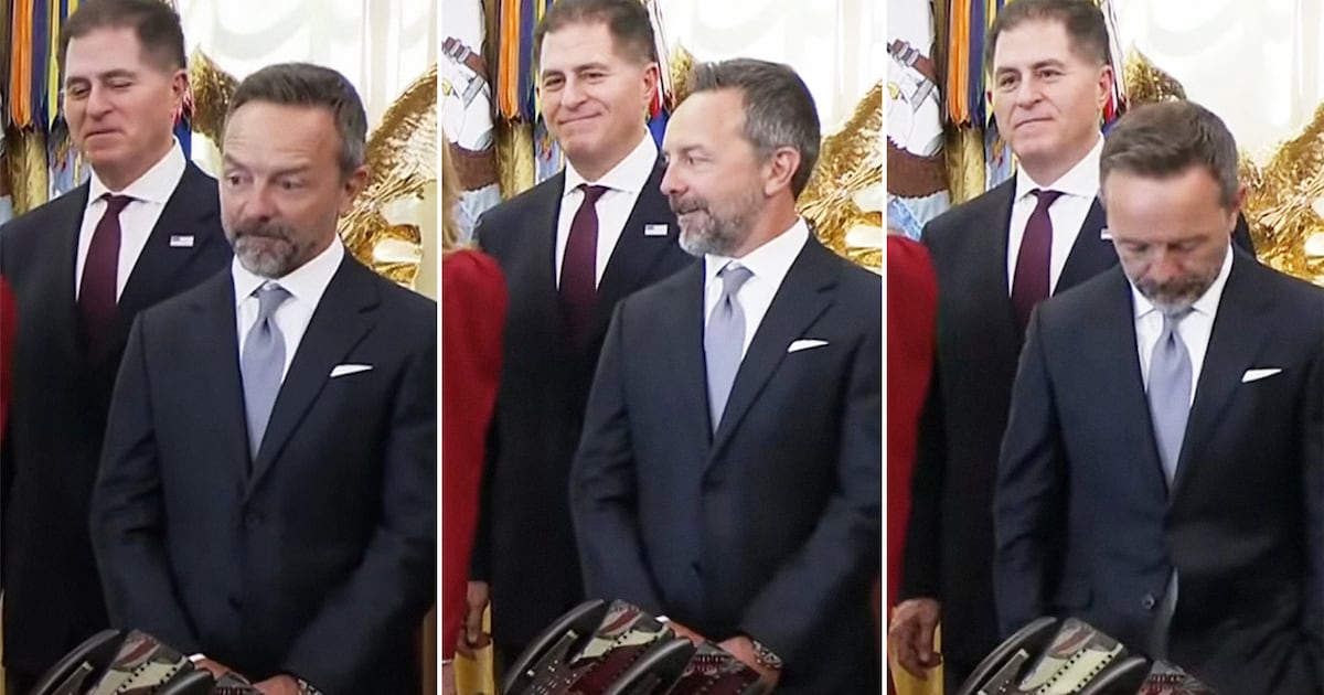 Trump’s Tech Bros Busted Trying Not to Laugh at Crazy Oval Office Rant