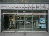 Entrance to the John Jay College Of Criminal Justice Building in Manhattan.