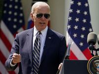 President Joe Biden answers a question about the Republican position on the U.S. debt limit as he walks away from the podium at the conclusion of a joint news conference with South Korea's President Yoon Suk Yeol.