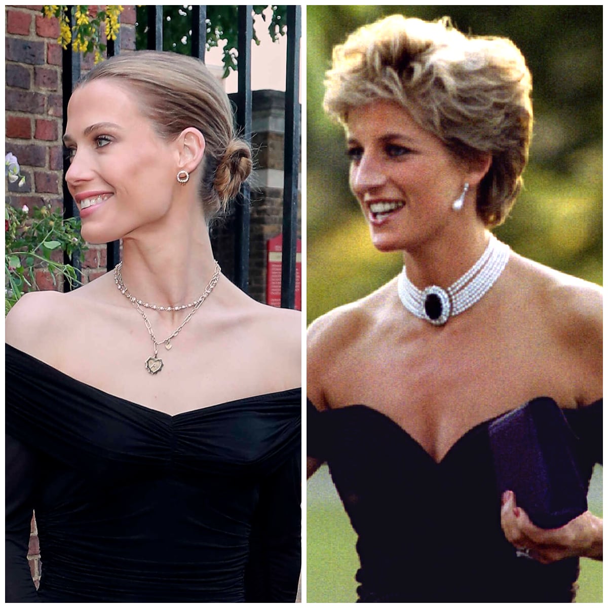 princess diana's nieces recreate her iconic 'revenge dress' moment. Lady Amelia and Lady Eliza Spencer's tribute to revenge dress Princess Diana's Niece Brings Back