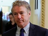 Senator Rand Paul (R-KY) departs after the weekly policy luncheons on Capitol Hill in Washington