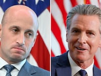 Stephen Miller and Gavin Newsom