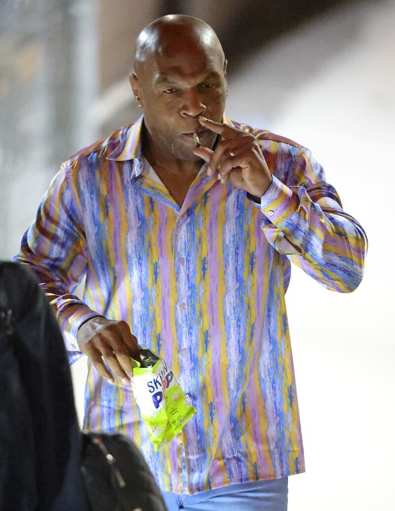 LOS ANGELES, CA - NOVEMBER 10: Mike Tyson is seen on November 10, 2025 in Los Angeles, California. (Photo by PG/Bauer-Griffin/GC Images)