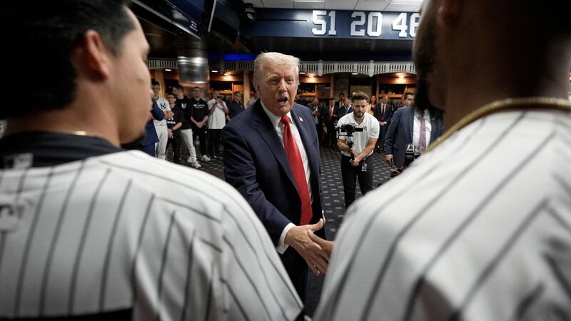Trump shakes hand