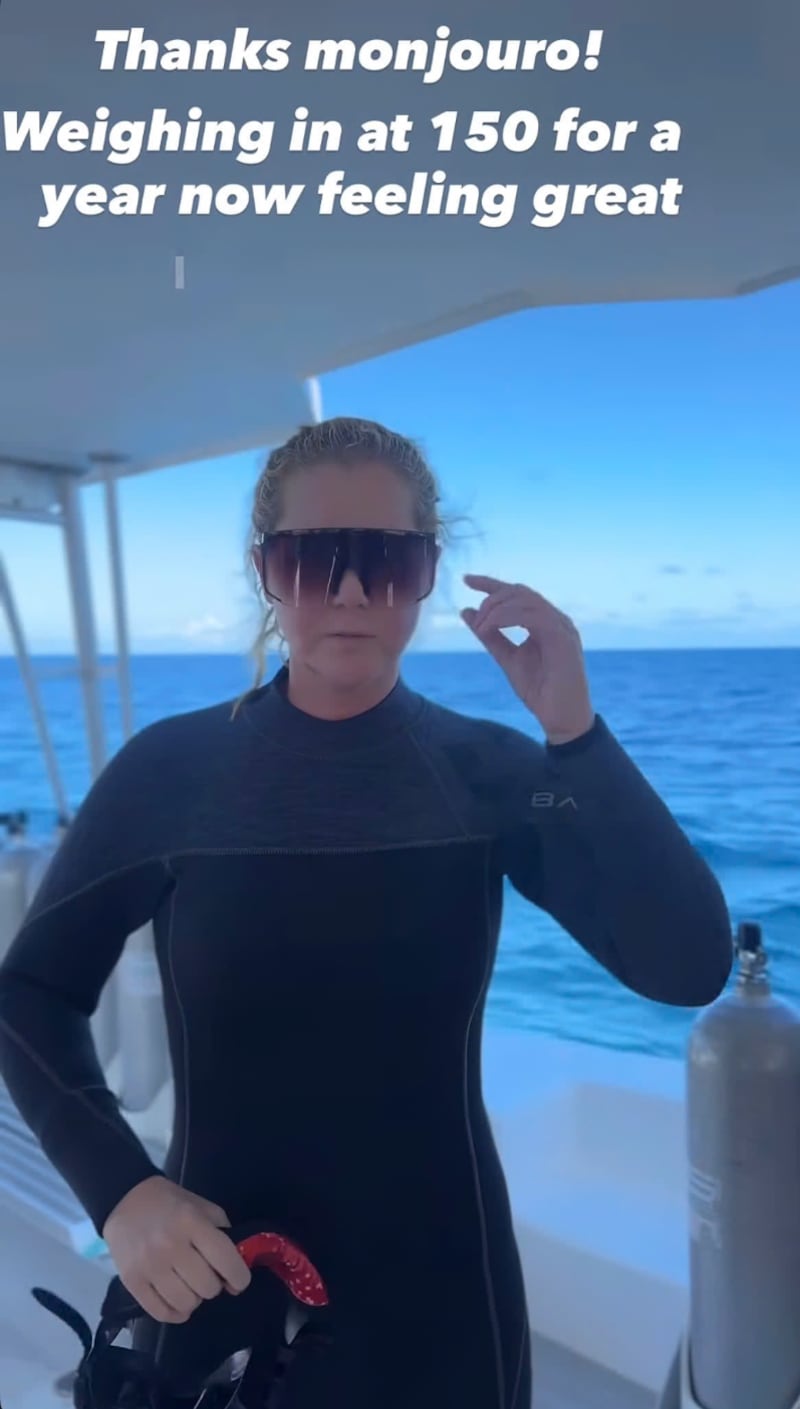 Amy Schumer thanked a popular weight -loss drug for keeping her weight stable.