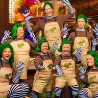 Alivia McCarthy, Beccy Benjamin, Ben Goffe, Mitchell Marione, Rusty Goffe, Ash Magic, Tiffany, Dane Noonan in Season 1 of Wonka's The Golden Ticket.