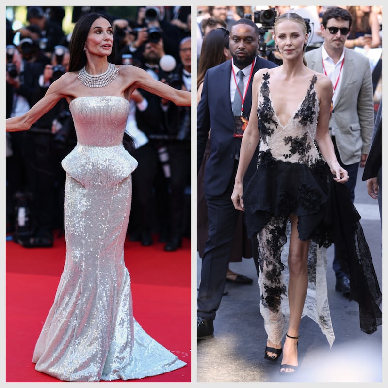 Some stars whose thin appearance has sparked concerns among fans in 2026 include actresses Demi Moore and Charlize Theron.