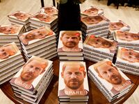 Copies of Britain's Prince Harry's autobiography 'Spare' are displayed at Waterstones bookstore, in London, Britain January 10, 2023.