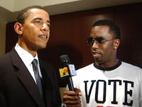 US Senate Candidate for Illinois Barack Obama and Sean "P. Diddy" Combs (Photo by Rebecca Sapp/WireImage for Citizen Change )