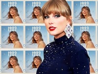 An illustration including a photo of Taylor Swift and her album Cover Art for 1989 Taylor’s Version
