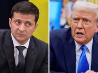 Volodymyr Zelensky and Donald Trump.