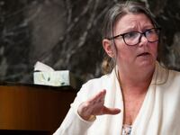 Jennifer Crumbley speaks while testifying in her own defense.