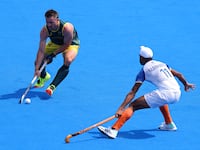 Tom Craig (left) in action at the Paris Games