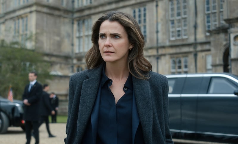 The Diplomat. Keri Russell as Kate Wyler in episode 401 of The Diplomat. Cr. Courtesy of Netflix © 2026