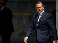 Hunter Biden, son of U.S. President Joe Biden, departs federal court after a plea hearing on two misdemeanor charges of willfully failing to pay income taxes in Wilmington, Delaware.