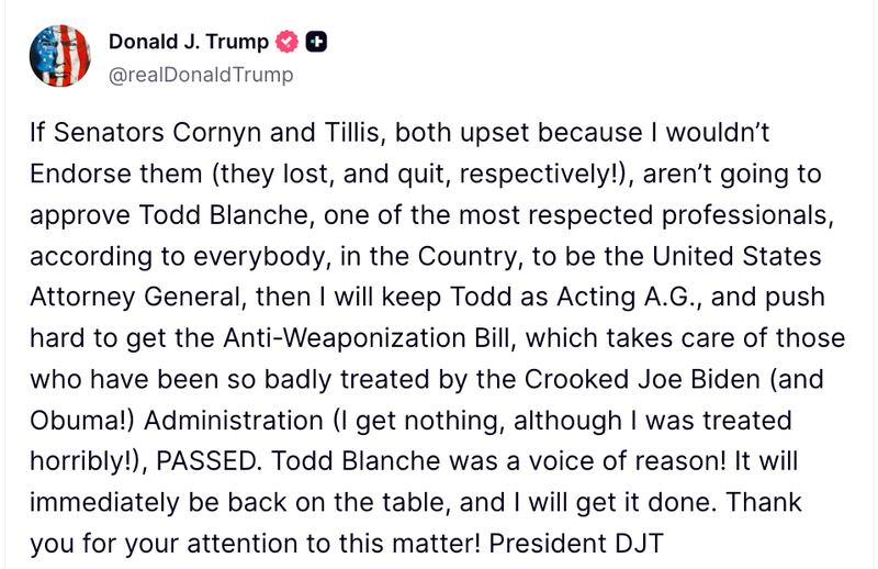 @realDonaldTrump/ TruthSocial