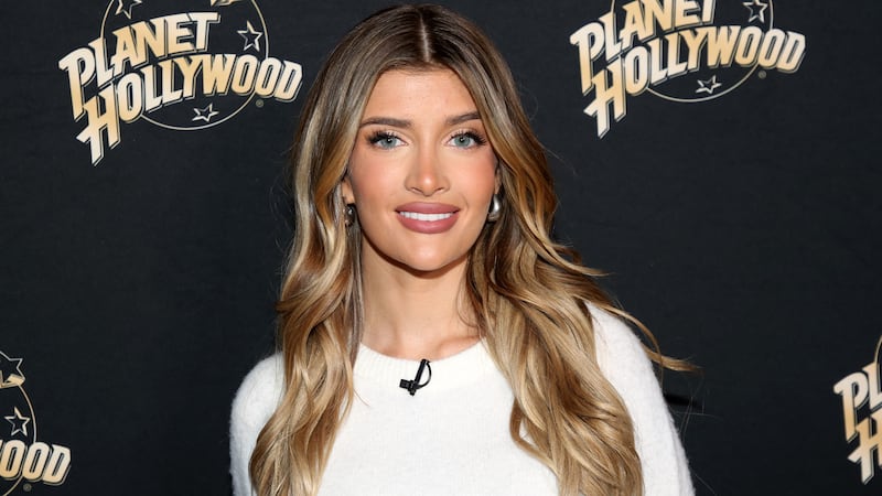 Sami Sheen poses as she promotes her new show "Denise Richards and Her Wild Things" at Planet Hollywood Times Square on February 26, 2025 in New York City.