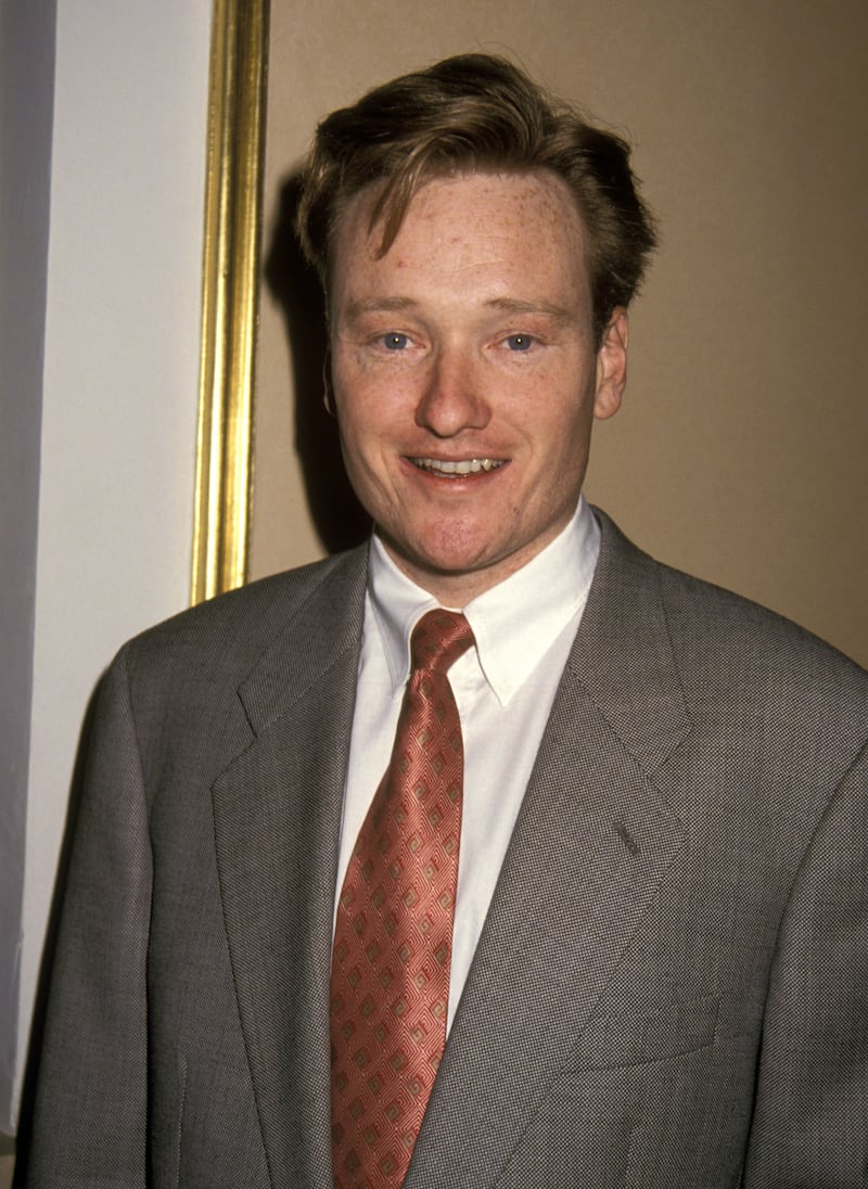 Conan O'Brien wears his trademark pompadour at the 1993 Center for Communication Awards Luncheon Honoring Johnny Carson at The Plaza Hotel in New York City.