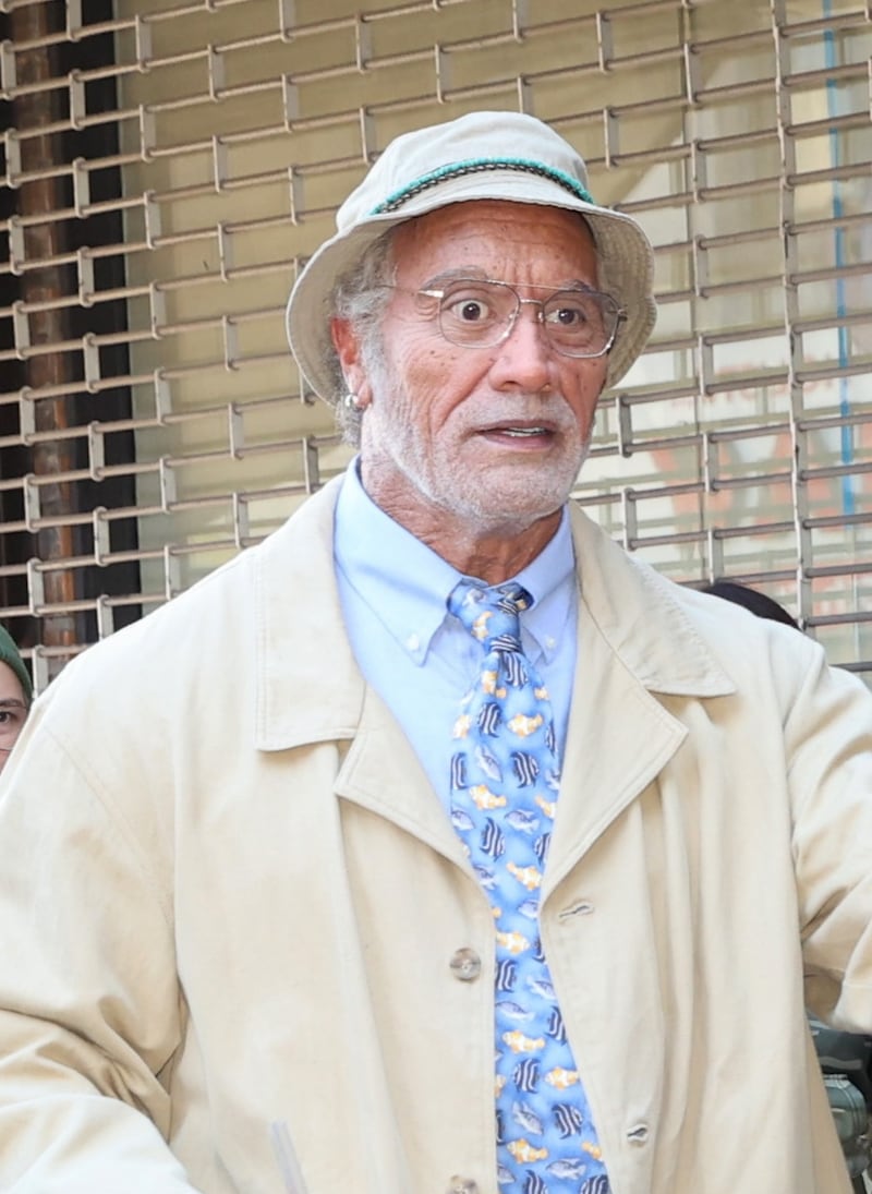 Dwayne Johnson wears old-man makeup for "Lizard Music"