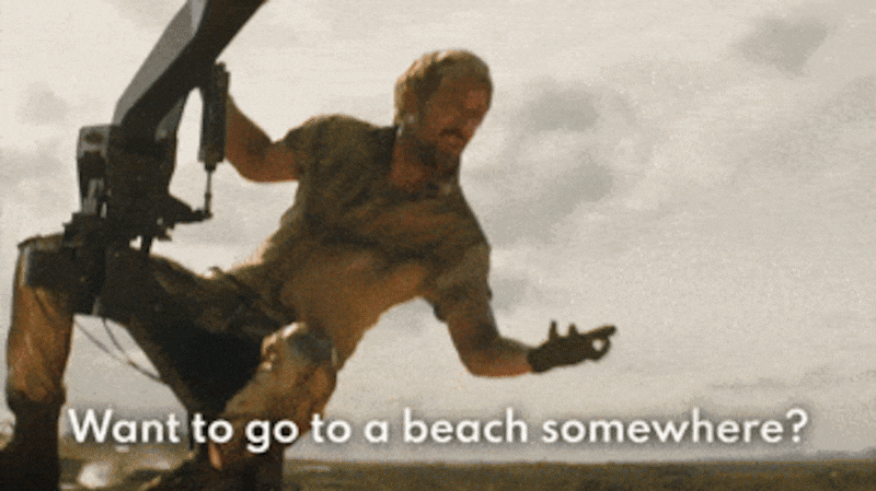 A gif of Ryan Gosling and Emily Blunt in 'The Fall Guy'