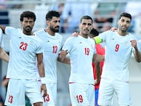 ANTALYA, TURKIYE - MAY 29: Players of Iran National Football Team celebrate after their teammate Mehdi Taremi (9) scored a goal during a friendly football match against Gambia at Titanic Mardan Palace Sports Complex in Antalya, Turkiye on May 29, 2026. (Photo by Orhan Cicek/Anadolu via Getty Images)