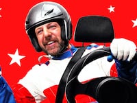 Markwayne Mullins as a race car driver