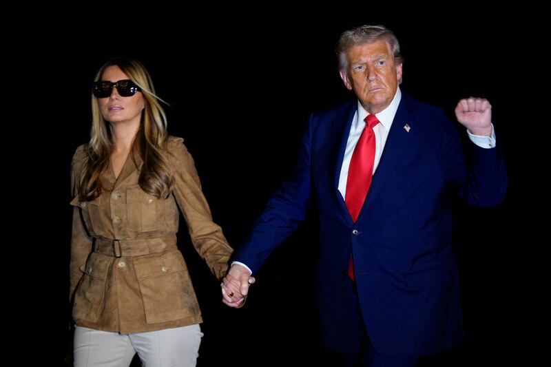 U.S. President Donald Trump and first lady Melania Trump