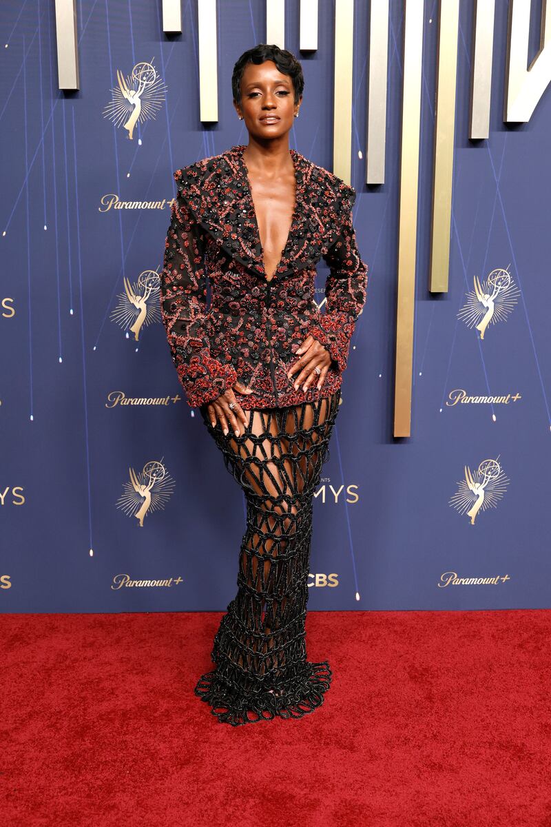 Skye P. Marshall at the Emmys red carpet