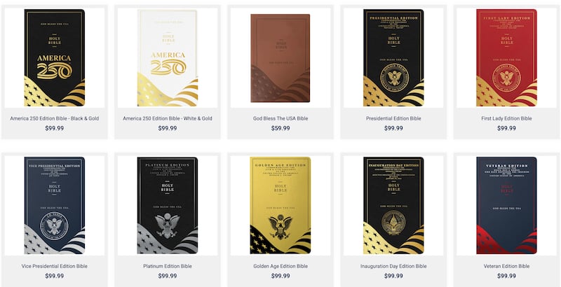 Trump Bibles.