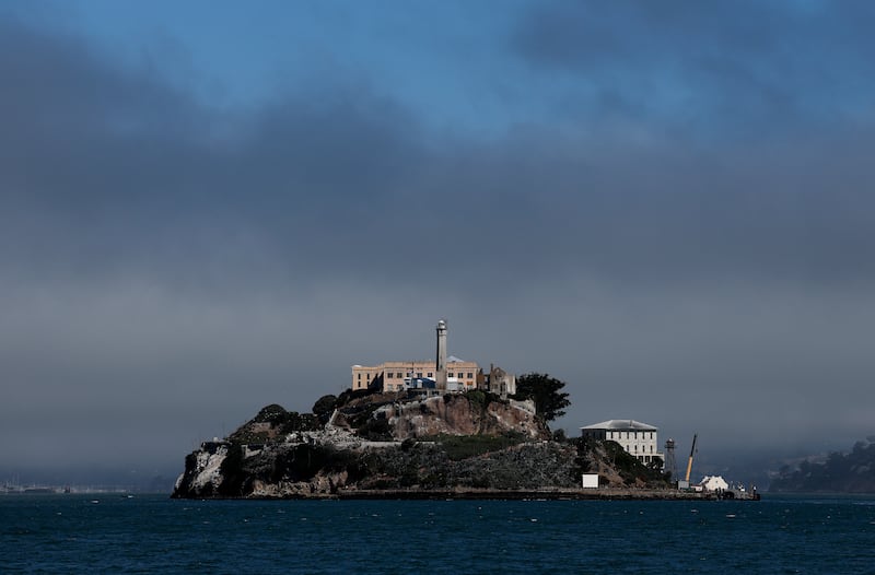 SAN FRANCISCO, CALIFORNIA - JULY 02: A view of Alcatraz Island on July 02, 2025 in San Francisco, California. U.S. President Donald Trump renewed his plans to reopen the tourist attraction Alcatraz prison as a working federal penitentiary. In a Truth Social post on Tuesday, President Trump said that conceptual work to renovate the prison had begun six months ago, and several prison development firms have been involved in preliminary planning. (Photo by Justin Sullivan/Getty Images)