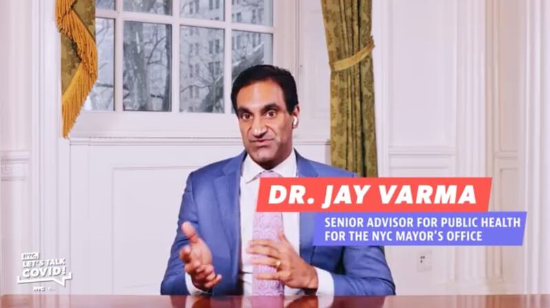 Dr. Jay Varma Senior Advisor for Public Health for the NYC Mayor's Office
