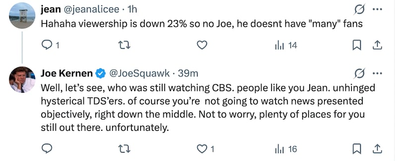 Joe Kernen tweet