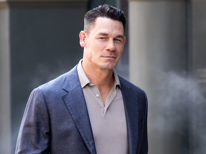 John Cena in New York City, almost a year after his first hair transplant, on August 11, 2025.