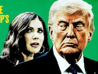 Kristi Noem and Donald Trump