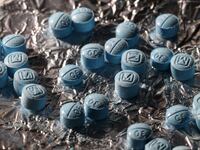 Fentanyl precursor chemicals pressed into pill form.