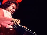 American Rock and Pop musician Gary Wright performs onstage at the Auditorium Theater, Chicago, Illinois, March 16, 1977.