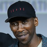 SAN DIEGO, CALIFORNIA - JULY 20: Mahershala Ali speaks at the Marvel Studios Panel during 2019 Comic-Con International at San Diego Convention Center on July 20, 2019 in San Diego, California. (Photo by Kevin Winter/Getty Images)