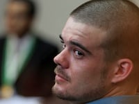 Dutch citizen Joran Van der Sloot waits for his trial to begin at the courtroom in the Lurigancho prison in Lima January 11, 2012.