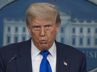 WASHINGTON DC, UNITED STATES - JUNE 27: United States President Donald Trump speaks at the White House Press Briefing room in Washington DC., United States on June 27, 2025. (Photo by Celal Gunes/Anadolu via Getty Images)