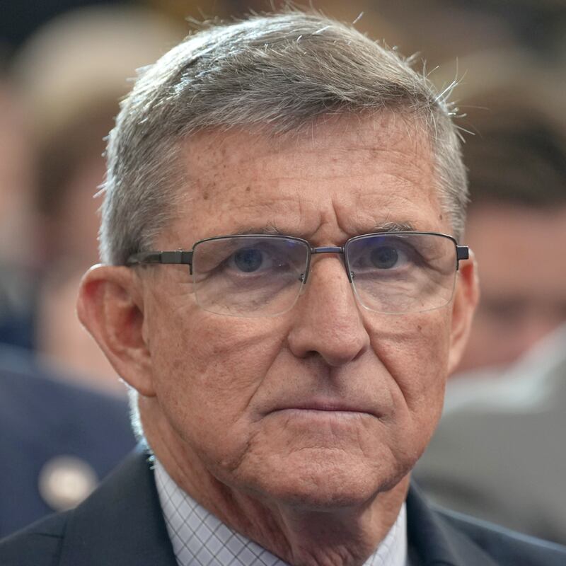 Michael Flynn and Donald Trump.