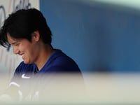 Shohei Ohtani #17 of the Los Angeles Dodgers