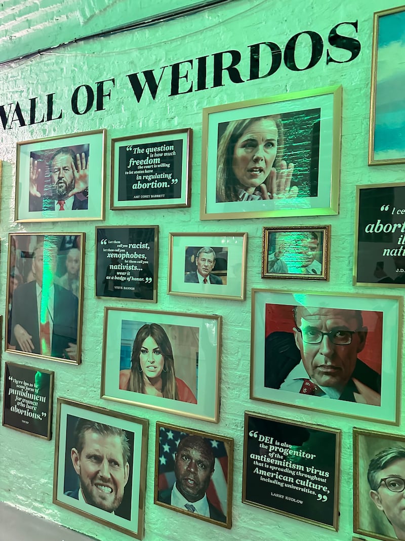 The “Hotties for Harris” party’s Wall of Weirdos.