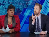 Jordan Klepper and Leslie Jones on “The Daily Show”