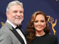 LOS ANGELES, CA - SEPTEMBER 09: TV Personality Mike Rinder (L) and Actress Leah Remini (R) attend the 2018 Creative Arts Emmy Awards - Day 2 at the Microsoft Theater on September 9, 2018 in Los Angeles, California. (Photo by Paul Archuleta/FilmMagic)